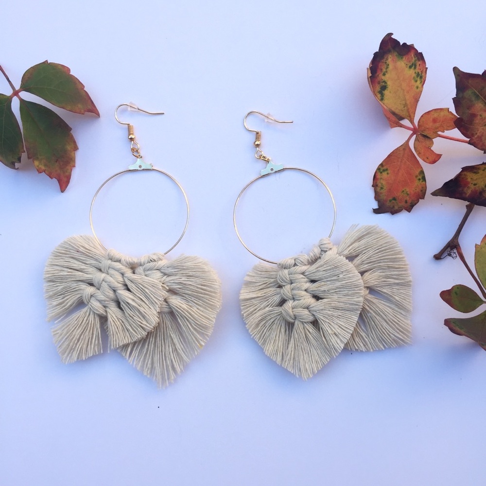 Handmade macrame earrings